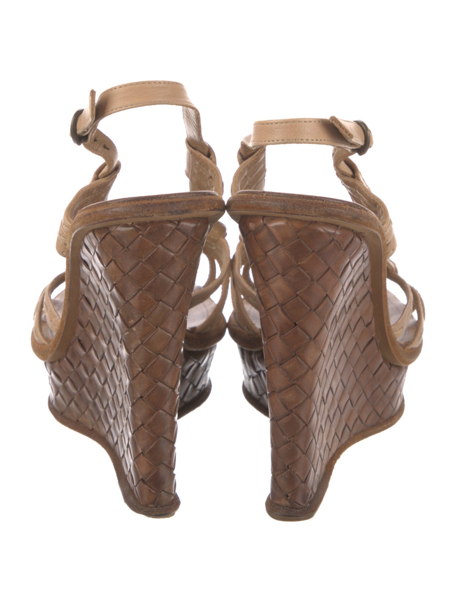 Bottega Veneta Intrecciato Weave Leather Slingback Sandals